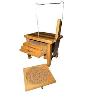 Argentine Santa Maria Bbq Grill Coaster Holder Set Argentina Meat Smoker Unique